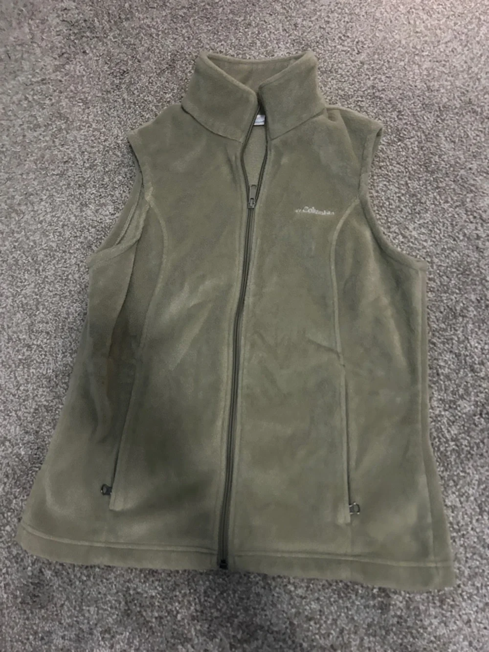 Columbia Olive Green Full-Zip Fleece Vest - Picture 1 of 2